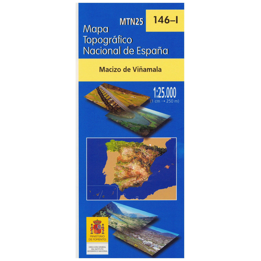 Carte topographique de l'Espagne n° 0146.1 - Macizo de Vinamala | CNIG - 1/25 000 carte pliée CNIG 