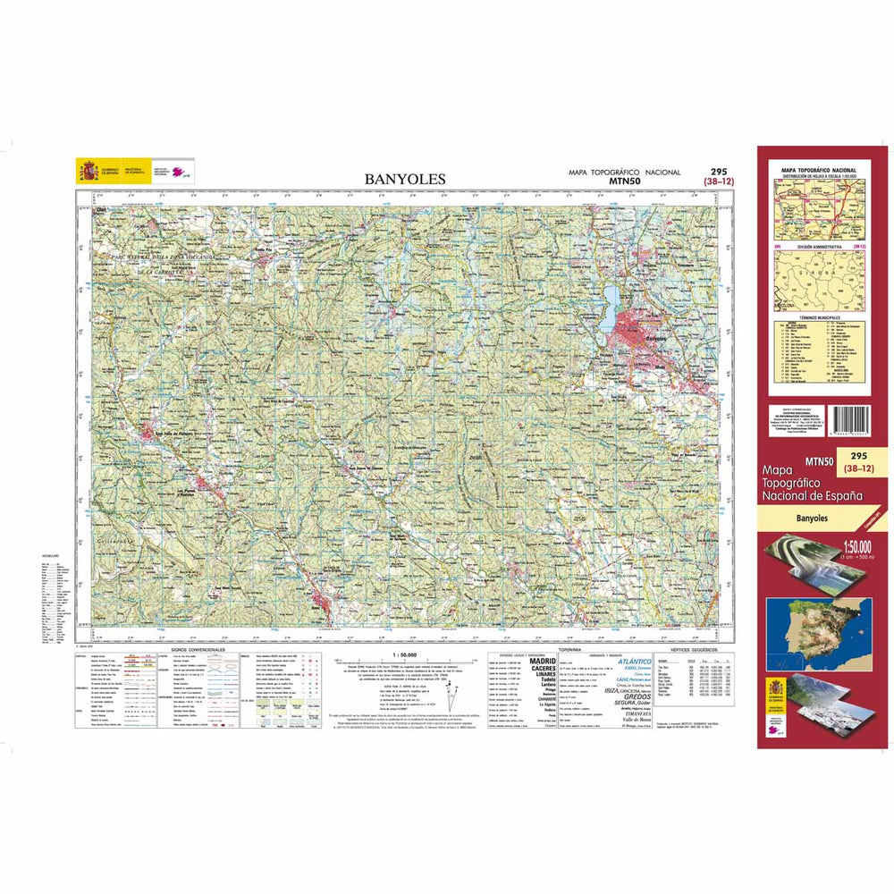 Carte topographique de l'Espagne n° 0295 - Banyoles | CNIG - 1/50 000 carte pliée La Compagnie des Cartes - Le voyage et la randonnée 