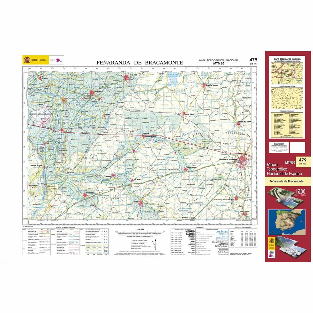 Carte topographique de l'Espagne n° 0479 - Peñaranda de Bracamonte | CNIG - 1/50 000 carte pliée CNIG 