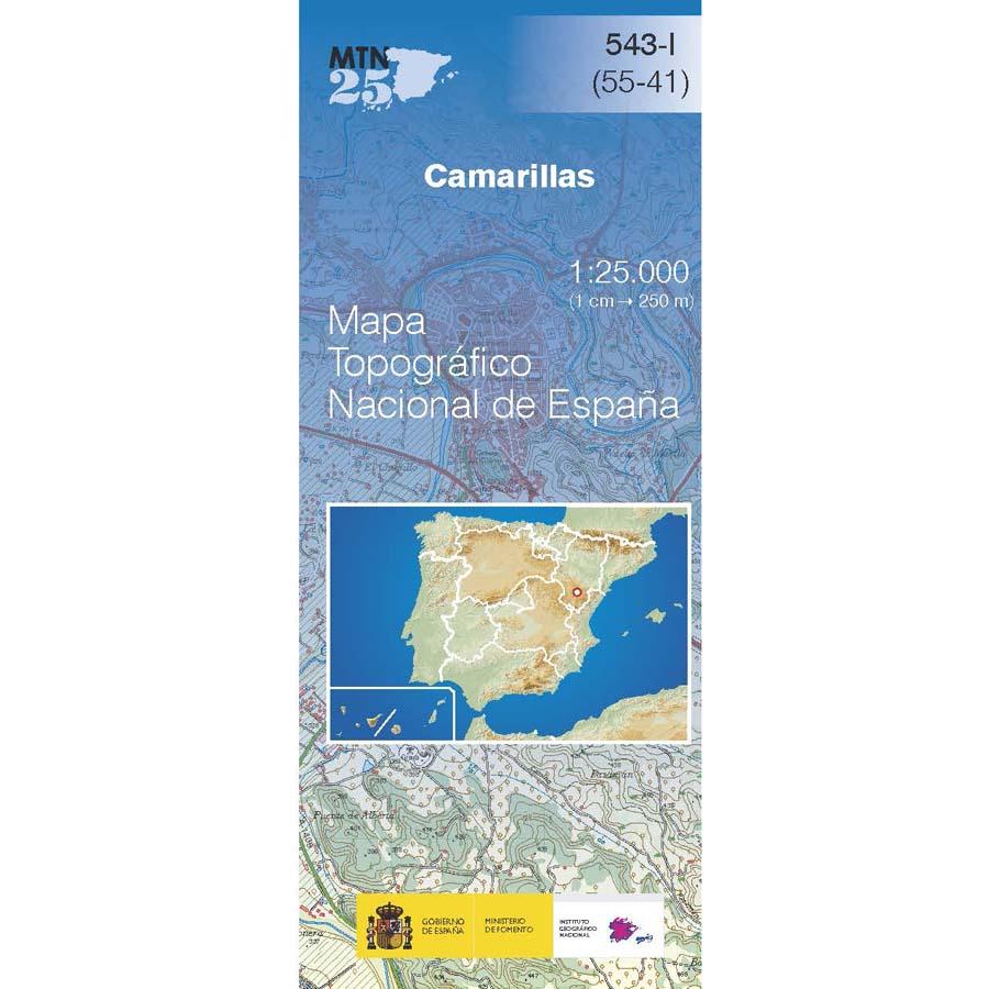 Carte topographique de l'Espagne n° 0543.1 - Camarillas | CNIG - 1/25 000 carte pliée CNIG 