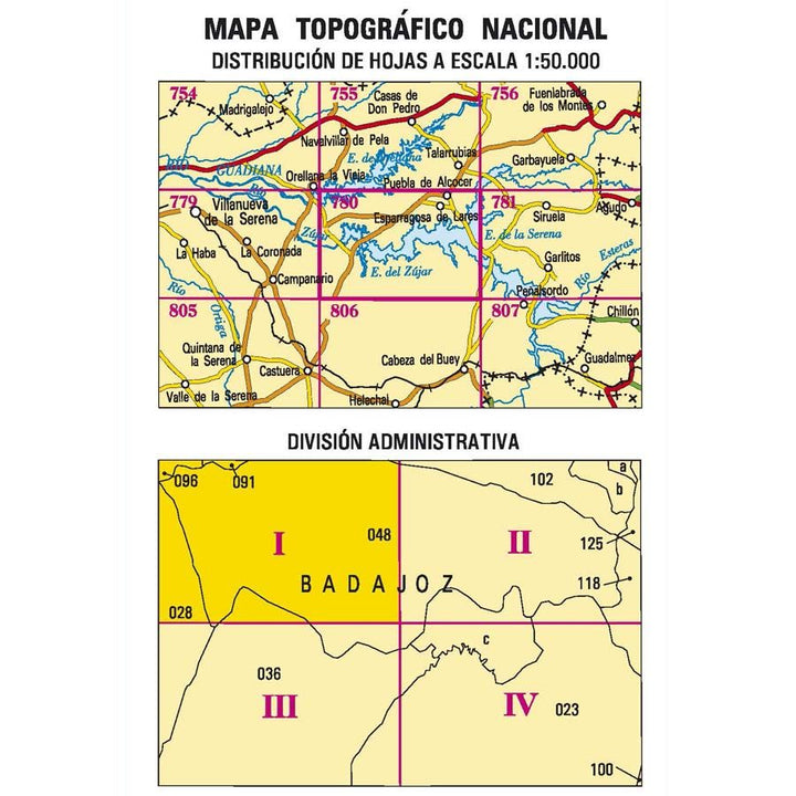 Carte topographique de l'Espagne n° 0780.1 - Terrines | CNIG - 1/25 000 carte pliée CNIG 
