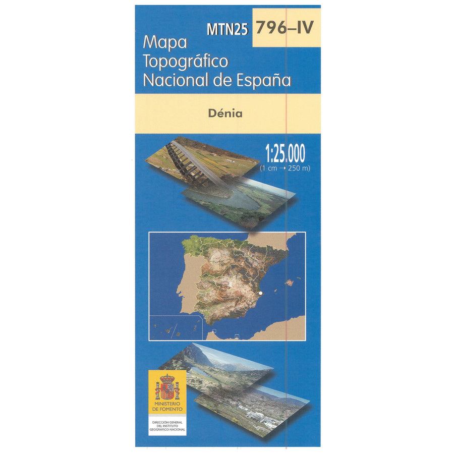 Carte topographique de l'Espagne n° 0796.4 - Dénia | CNIG - 1/25 000 carte pliée CNIG 