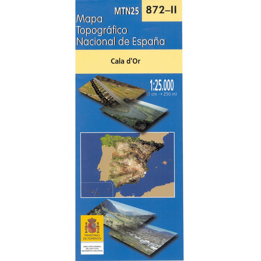 Carte topographique de l'Espagne n° 0872.2 - Cala d'or | CNIG - 1/25 000 carte pliée CNIG 