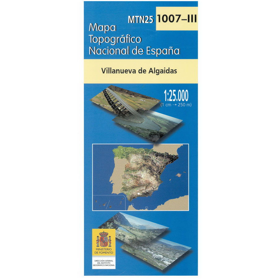 Carte topographique de l'Espagne n° 1007.3 - Villanueva de Algaidas | CNIG - 1/25 000 carte pliée CNIG 