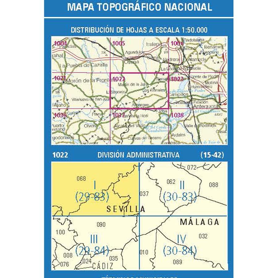Carte topographique de l'Espagne n° 1022.1 - La Alcaidía | CNIG - 1/25 000 carte pliée CNIG 