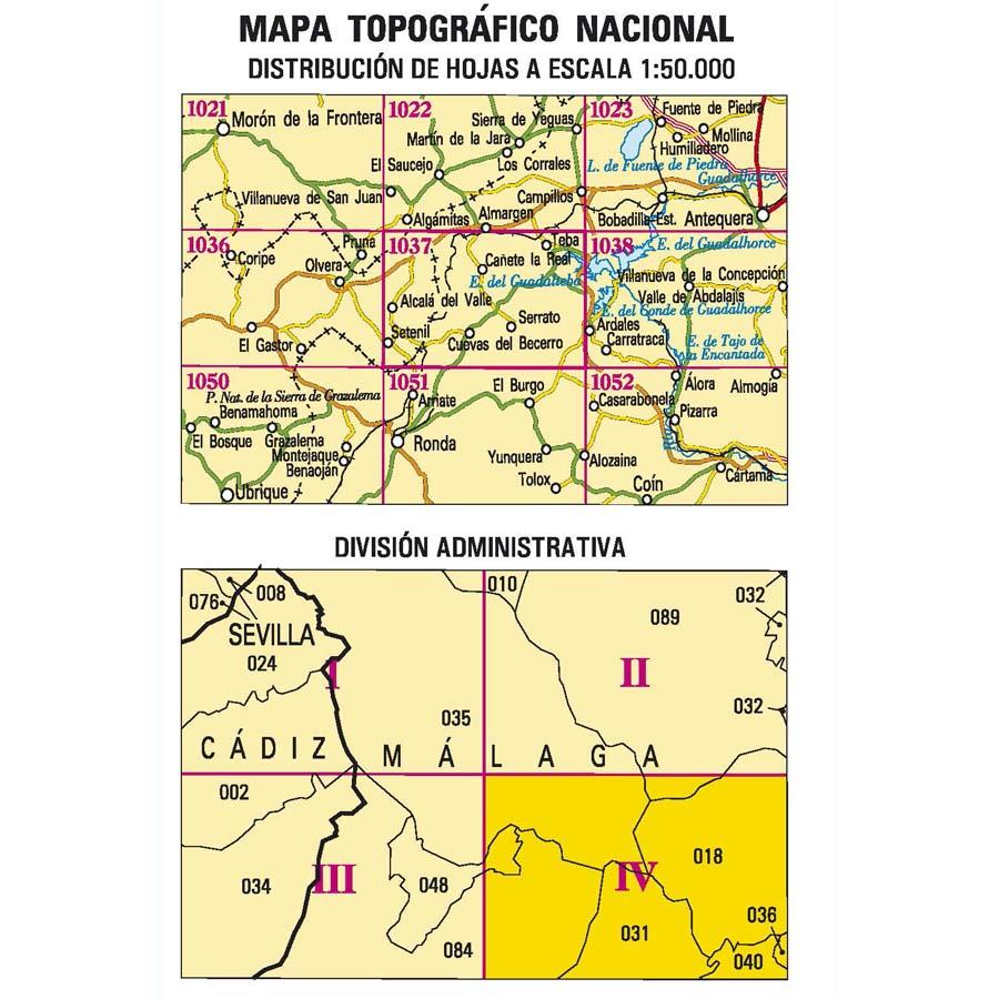 Carte topographique de l'Espagne n° 1037.4 - Serrato | CNIG - 1/25 000 carte pliée CNIG 
