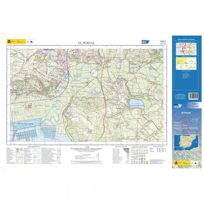 Carte topographique de l'Espagne n° 1062.1 - El Portal | CNIG - 1/25 000 carte pliée CNIG 