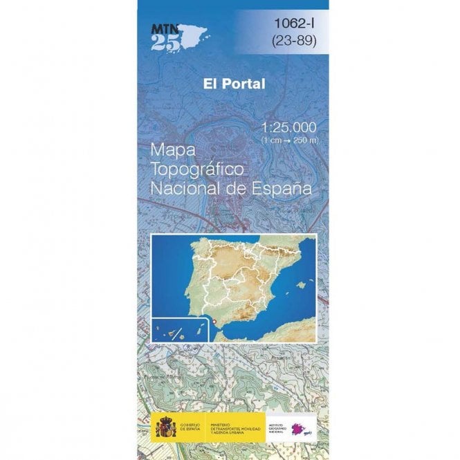 Carte topographique de l'Espagne n° 1062.1 - El Portal | CNIG - 1/25 000 carte pliée CNIG 