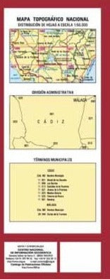 Carte topographique de l'Espagne n° 1070 - Alcalá de los Gazules | CNIG - 1/50 000 carte pliée CNIG 