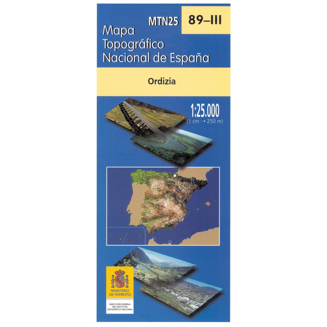 Carte topographique de l'Espagne - Ordizia, n° 0089.3 | CNIG - 1/25 000 carte pliée CNIG 