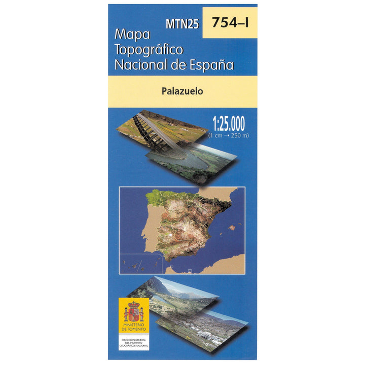 Carte topographique de l'Espagne - Palazuelo, n° 0754.1 | CNIG - 1/25 000 carte pliée CNIG 