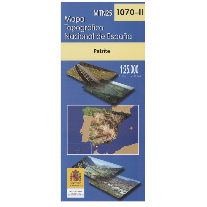 Carte topographique de l'Espagne - Patrite, n° 1070.2 | CNIG - 1/25 000 carte pliée CNIG 