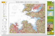 Carte topographique de l'Espagne - Rías de Ferrol, Ares, Betanzos y A Coruña | CNIG carte pliée CNIG 