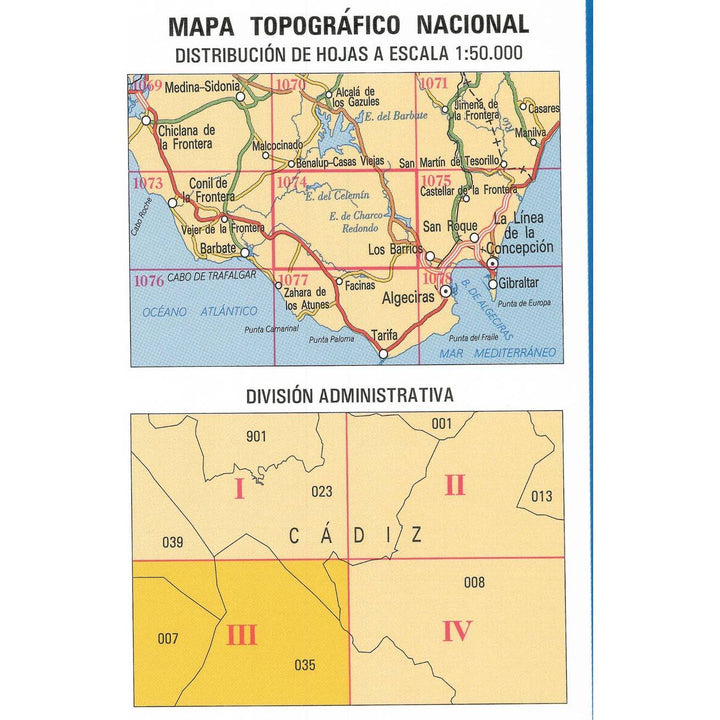 Carte topographique de l'Espagne - Tahivilla, n° 1074.3 | CNIG - 1/25 000 carte pliée CNIG 