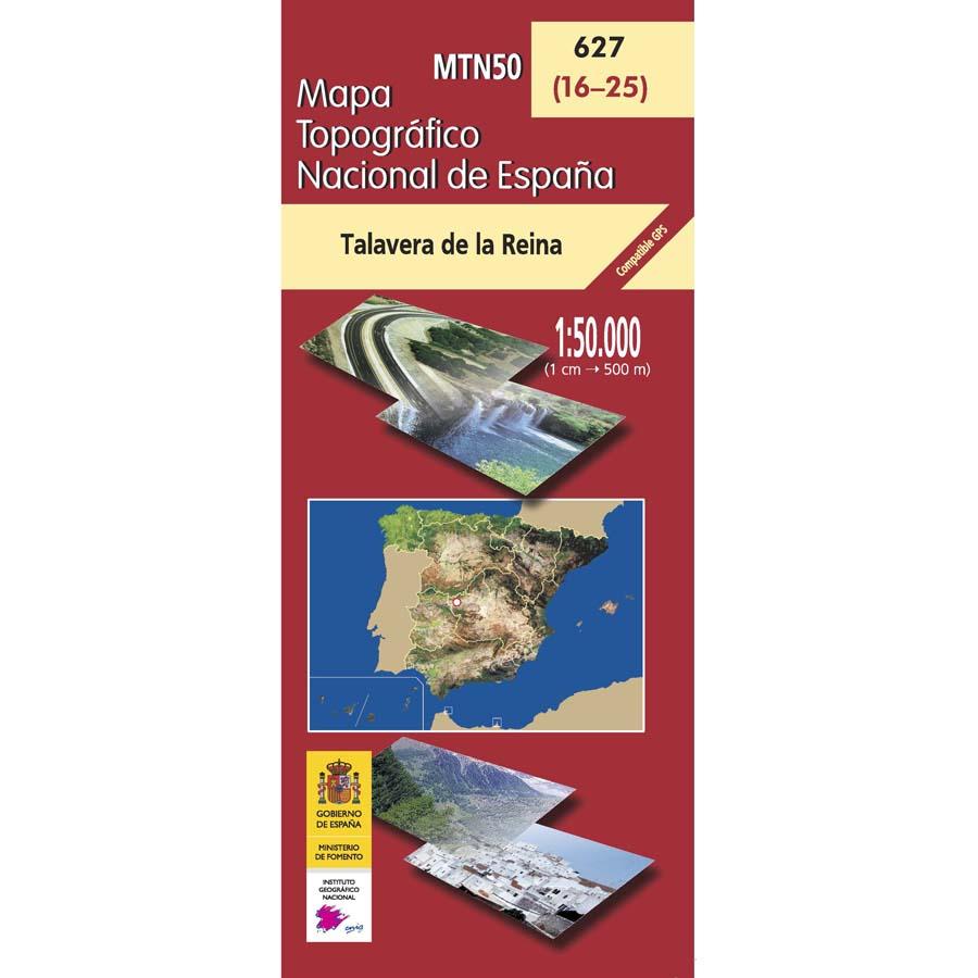 Carte topographique de l'Espagne - Talavera de la Reina, n° 0627 | CNIG - 1/50 000 carte pliée CNIG 