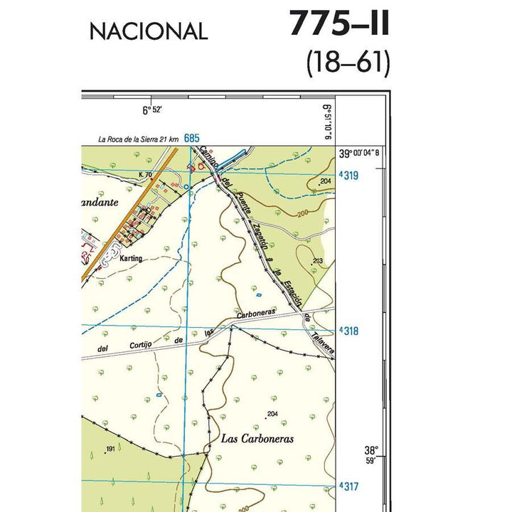 Carte topographique de l'Espagne - Valdebótoa, n° 0775.2 | CNIG - 1/25 000 carte pliée CNIG 