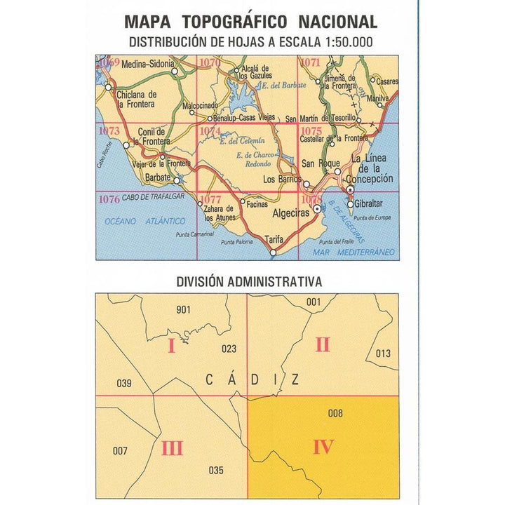 Carte topographique de l'Espagne - Zanona, n° 1074.4 | CNIG - 1/25 000 carte pliée CNIG 