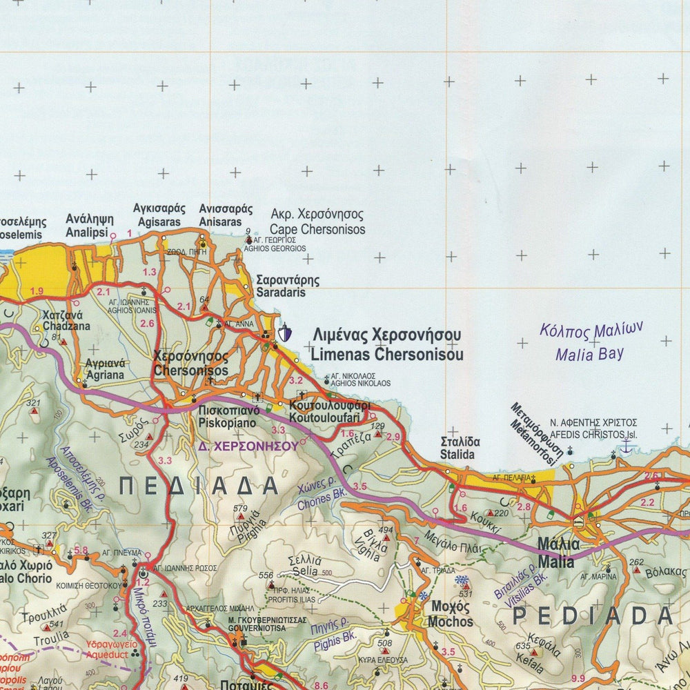 Carte topographique - Messinia | Anavasi carte pliée Anavasi 