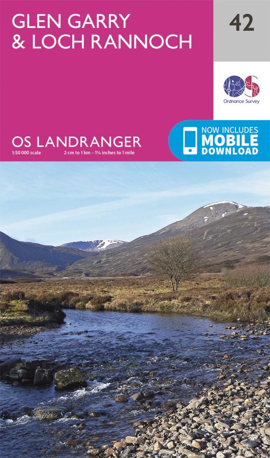 Carte topographique n° 042 - Glen Garry, Loch Rannoch (Grande Bretagne) | Ordnance Survey - Landranger carte pliée Ordnance Survey 