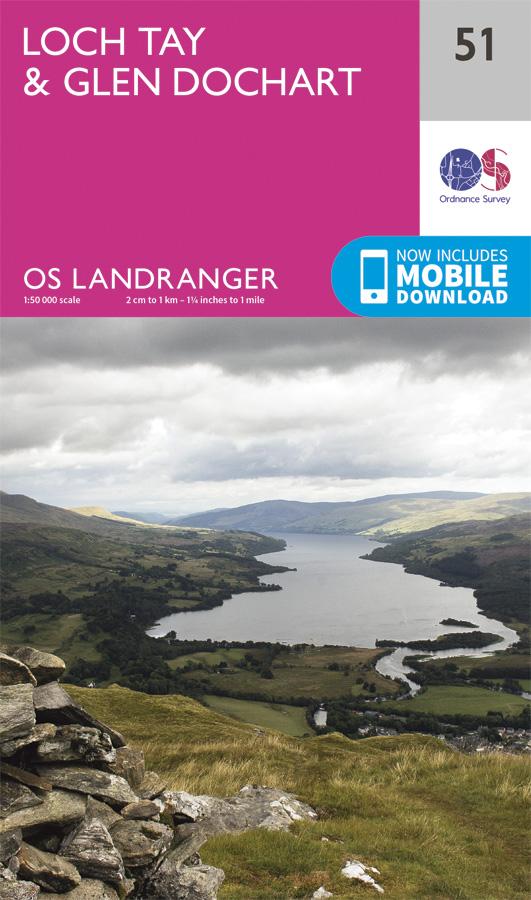 Carte topographique n° 051 - Loch Tay, Glen Dochart (Grande Bretagne) | Ordnance Survey - Landranger carte pliée Ordnance Survey 