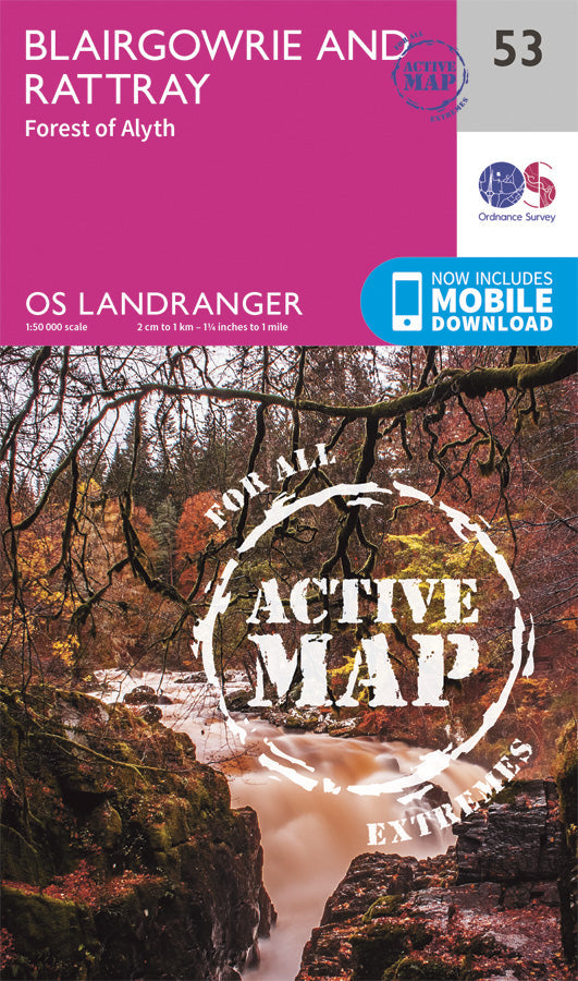 Carte topographique n° 053 - Blairgowrie, Forest of Alyth (Grande Bretagne) | Ordnance Survey - Landranger carte pliée Ordnance Survey Plastifiée 