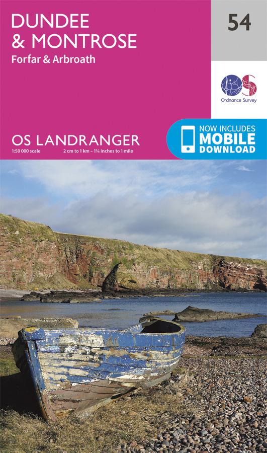 Carte topographique n° 054 - Dundee, Montrose (Grande Bretagne) | Ordnance Survey - Landranger carte pliée Ordnance Survey 