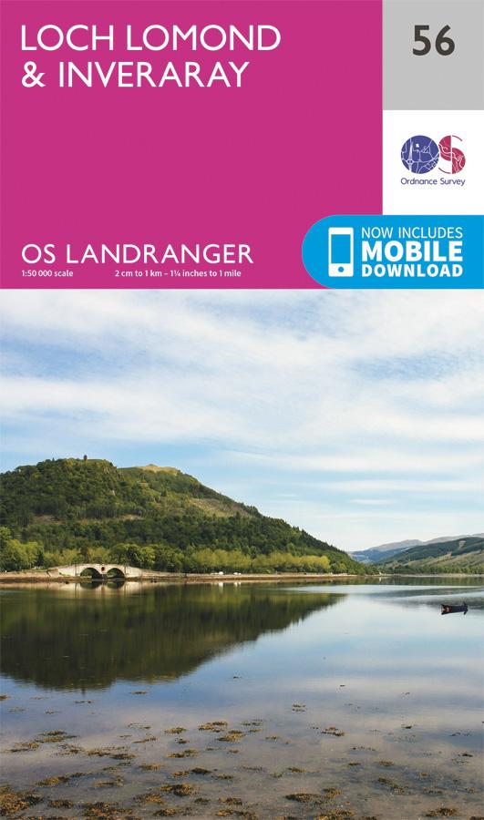 Carte topographique n° 056 - Loch Lomond, Inveraray (Grande Bretagne) | Ordnance Survey - Landranger carte pliée Ordnance Survey 