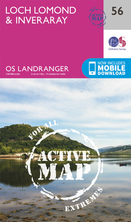 Carte topographique n° 056 - Loch Lomond, Inveraray (Grande Bretagne) | Ordnance Survey - Landranger carte pliée Ordnance Survey Plastifiée 
