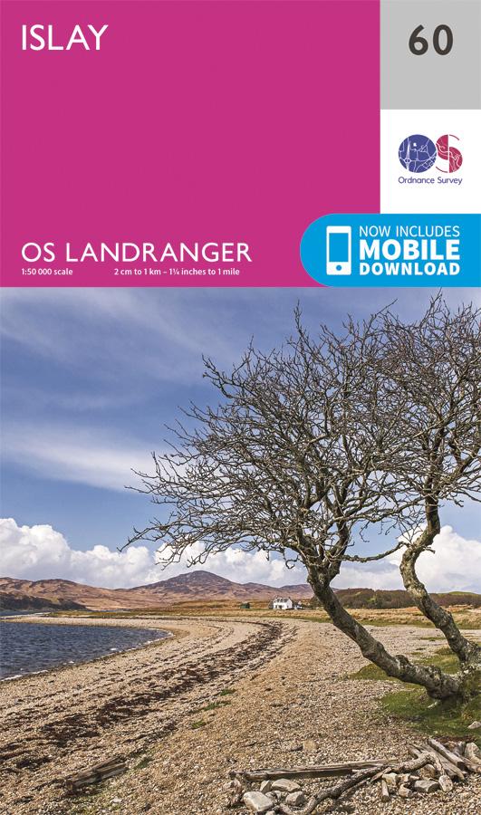 Carte topographique n° 060 - Islay (Grande Bretagne) | Ordnance Survey - Landranger carte pliée Ordnance Survey 