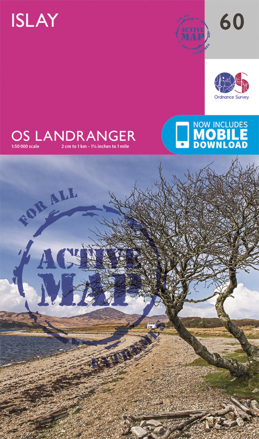 Carte topographique n° 060 - Islay (Grande Bretagne) | Ordnance Survey - Landranger carte pliée Ordnance Survey Plastifiée 