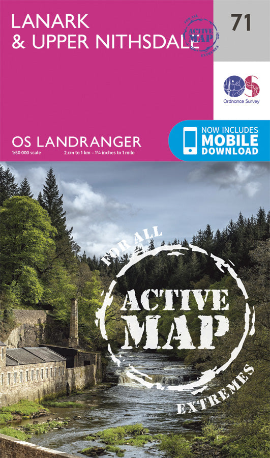 Carte topographique n° 071 - Lanark, Upper Nithsdale (Grande Bretagne) | Ordnance Survey - Landranger carte pliée Ordnance Survey Plastifiée 