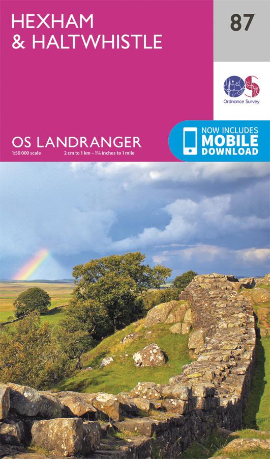 Carte topographique n° 087 - Hexham, Haltwhistle landr 87 (Grande Bretagne) | Ordnance Survey - Landranger carte pliée Ordnance Survey 