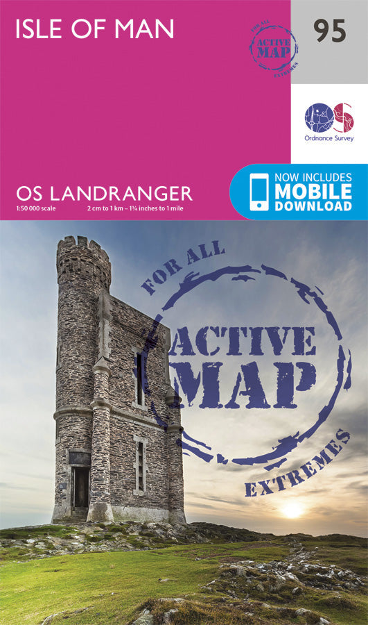 Carte topographique n° 095 - Ile de Man | Ordnance Survey - Landranger carte pliée Ordnance Survey Plastifiée 