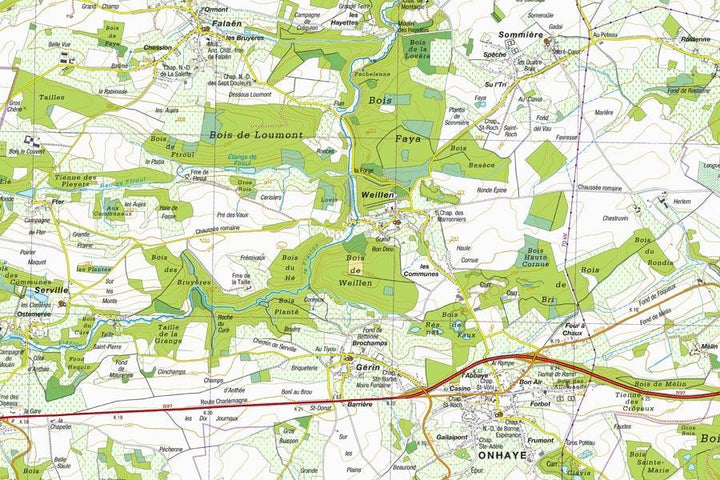 Carte topographique n° 16/3-4 - Kasterlee (Belgique) | NGI topo 25 carte pliée IGN Belgique 