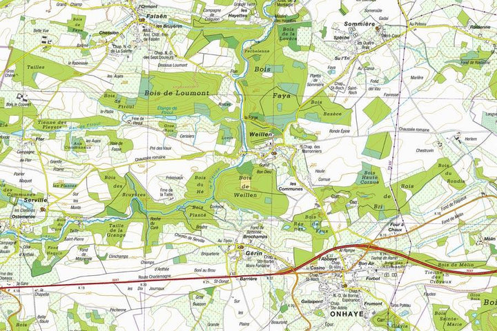 Carte topographique n° 28/5-6 - Heuvelland (Belgique) | NGI topo 25 carte pliée IGN Belgique 
