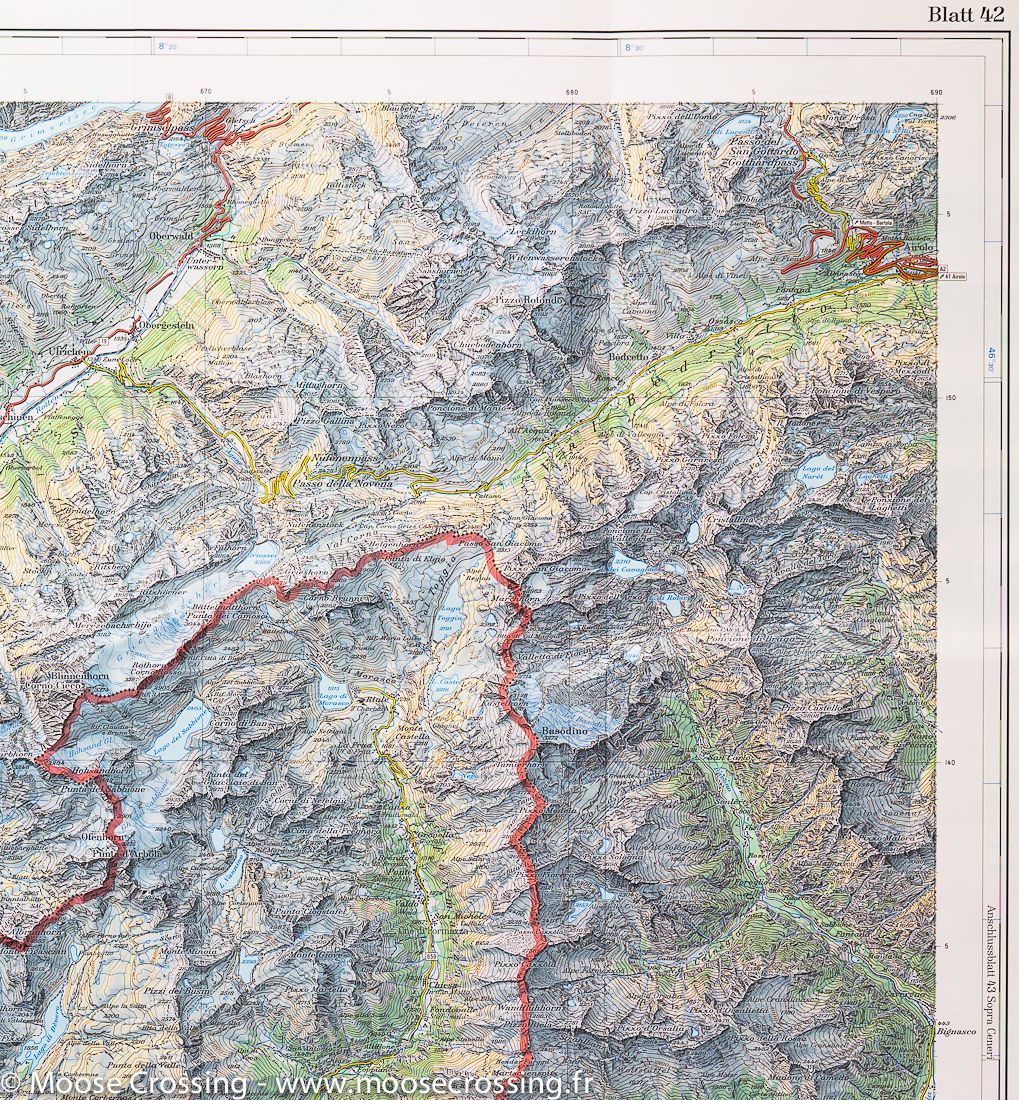 Carte de la région de Brig-Glis (Canton du Valais, Suisse) | Swisstop - La Compagnie des Cartes
