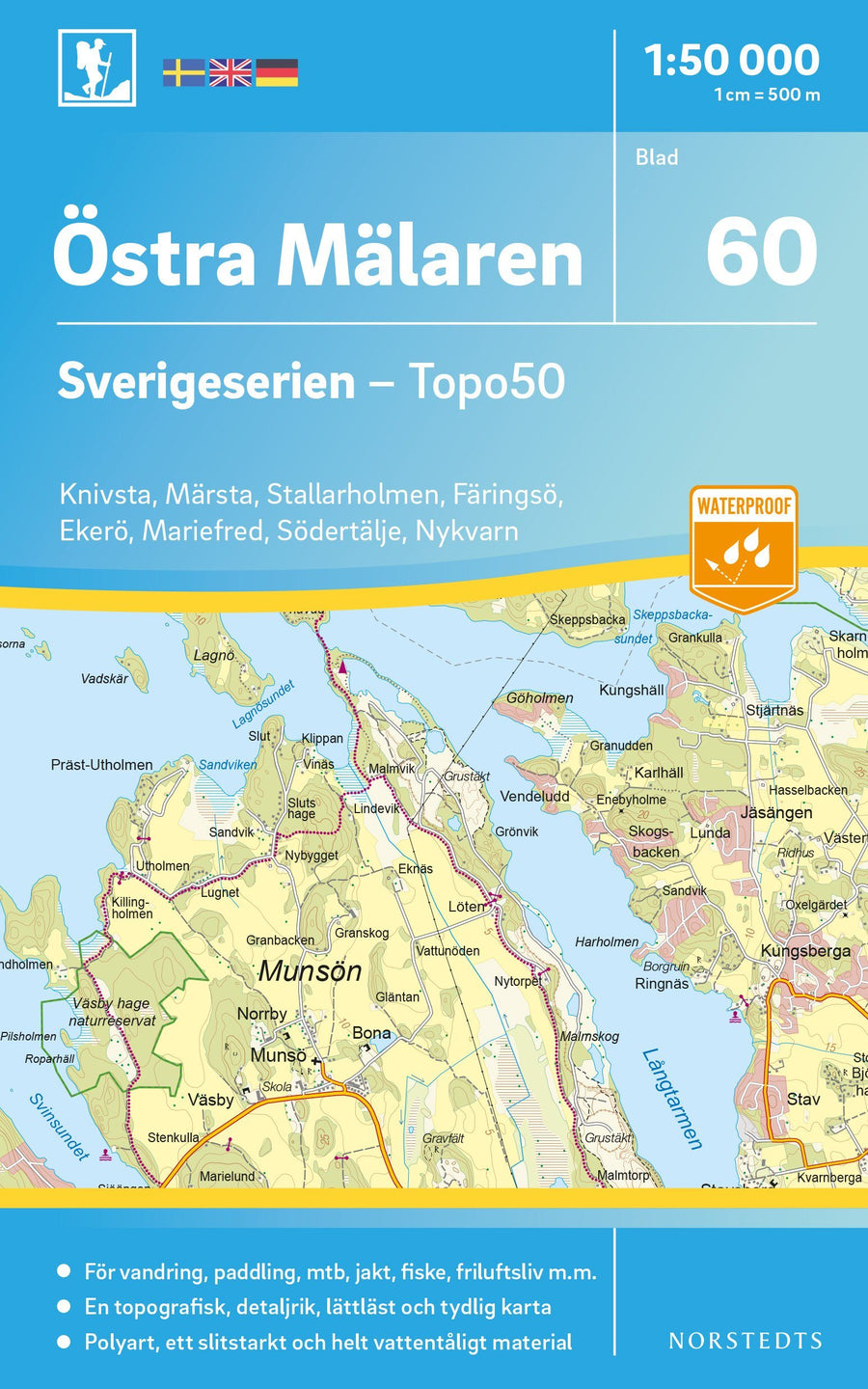 Carte topographique n° 60 - Östra Mälaren (Suède) | Norstedts - Sverigeserien carte pliée Norstedts 