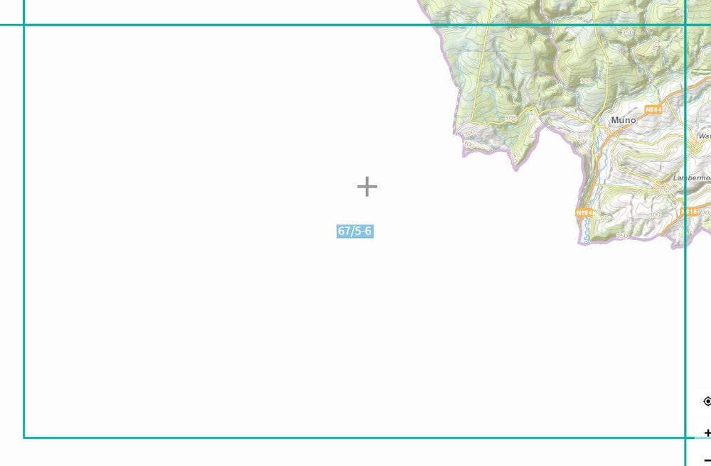 Carte topographique n° 67/5-6 - Muno (Belgique) | NGI topo 25 carte pliée IGN Belgique 