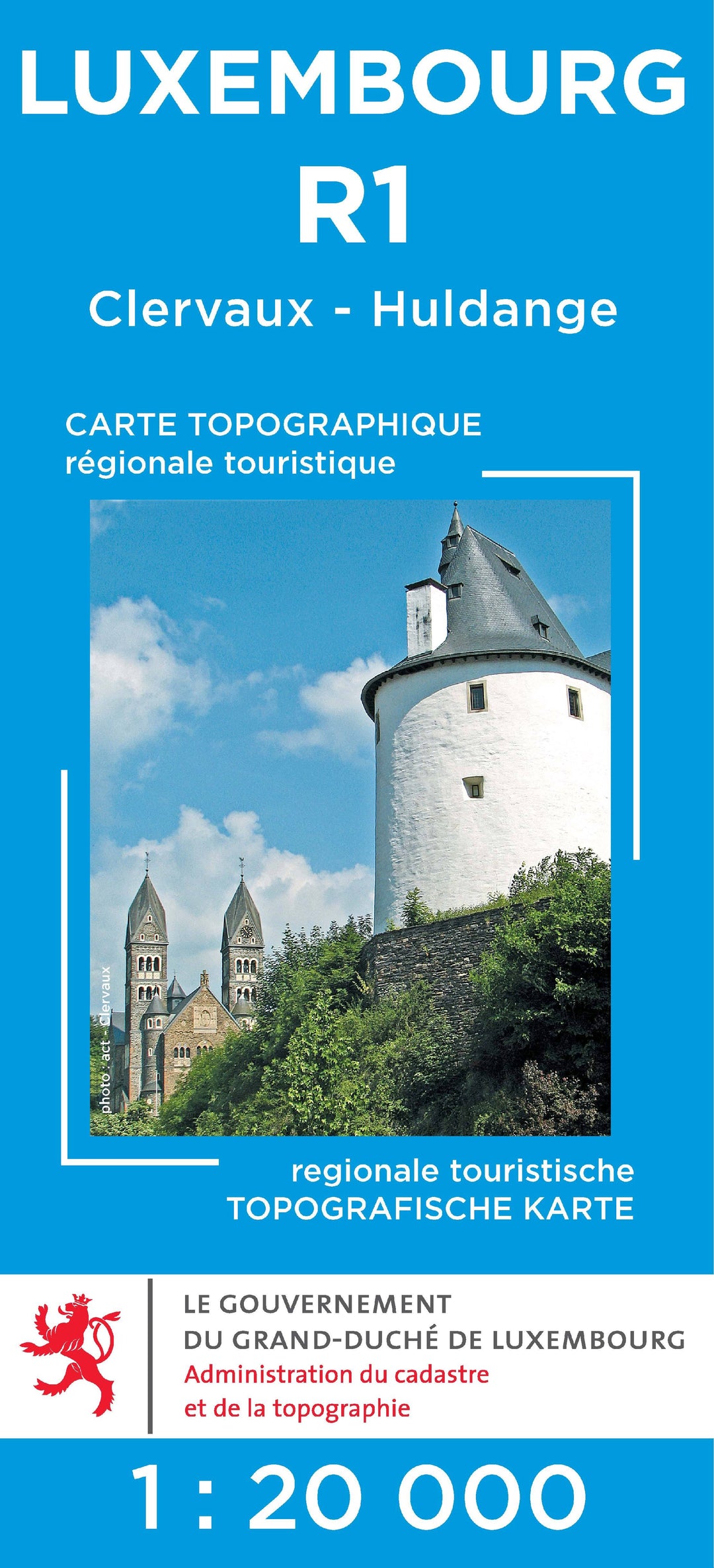 Carte topographique n° R01 - Clervaux, Huldange (G.D de Luxembourg) carte pliée Service topographique du Luxembourg 