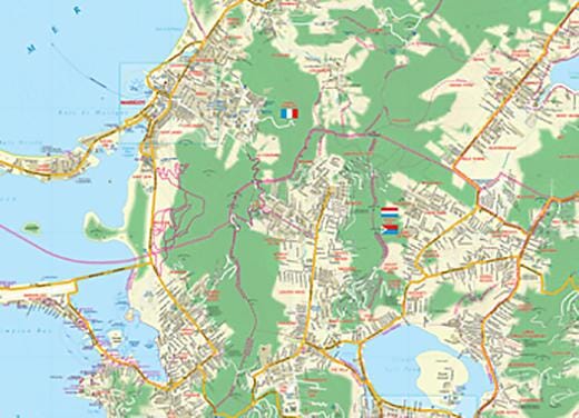 Carte topographique - Saint-Martin, Sint Maarten (French & Dutch Caribbean) | Kasprowski carte pliée Kasprowski 