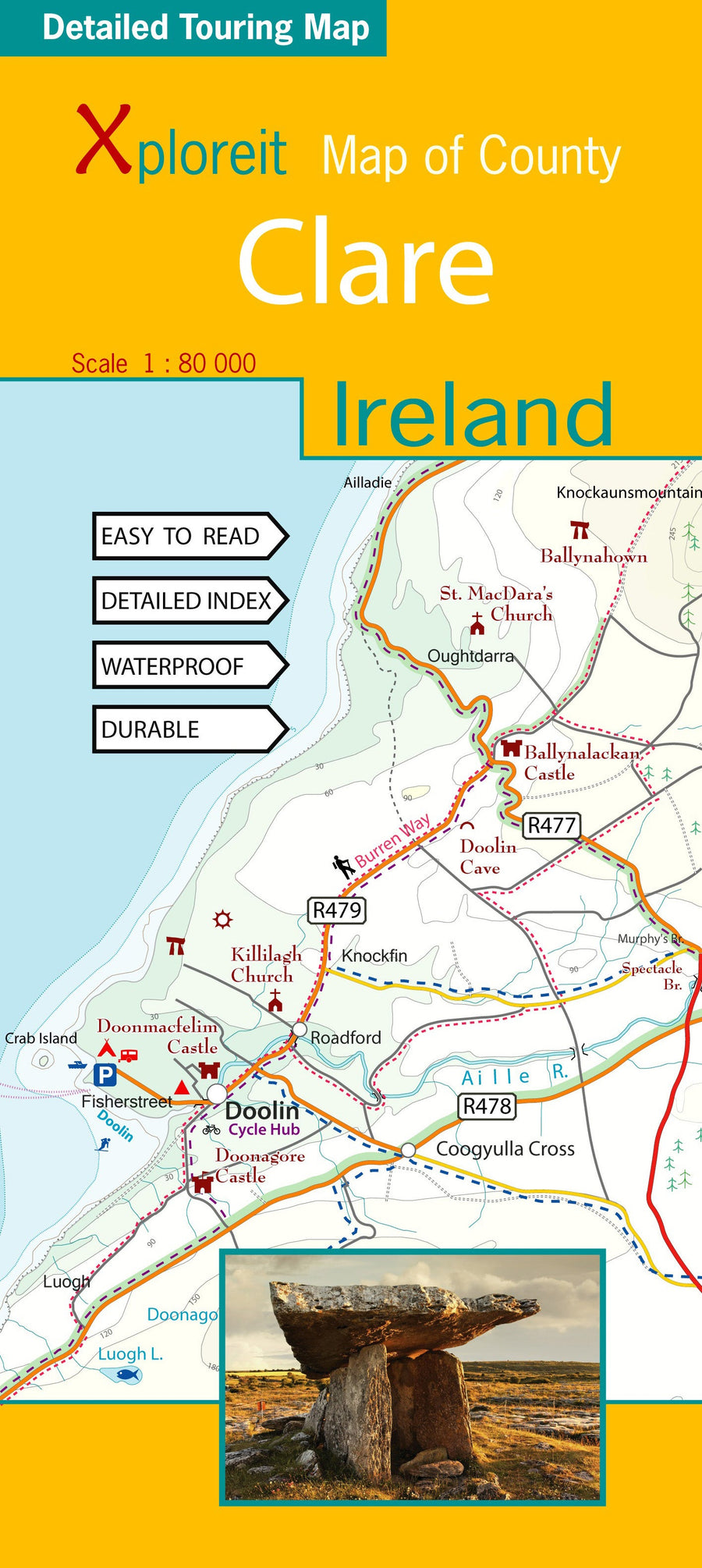 Carte touristique - Comté de Clare (Irlande) | Xploreit carte pliée Xploreit 