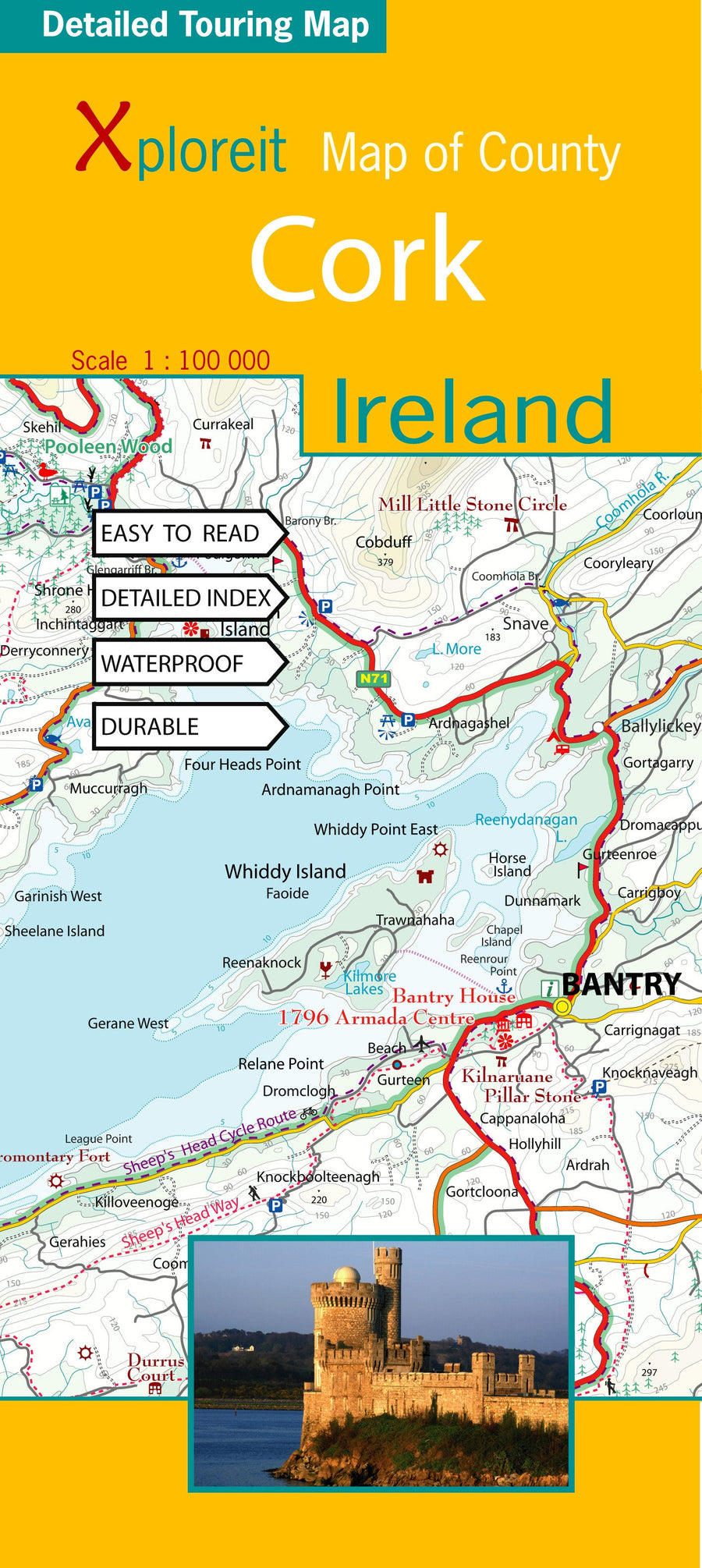 Carte touristique - Comté de Cork (Irlande) | Xploreit carte pliée Xploreit 