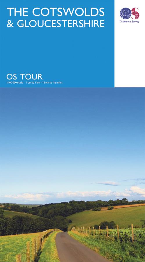 Carte touristique - Cotswolds & Gloucestershire - Tour 8 | Ordnance Survey carte pliée Ordnance Survey 