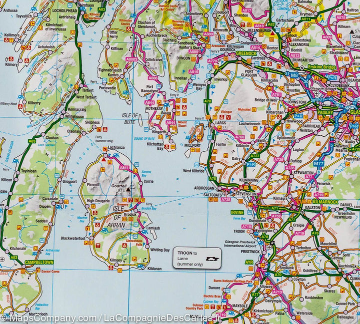 Carte touristique - Ecosse - Tour 12 | Ordnance Survey carte pliée Ordnance Survey 