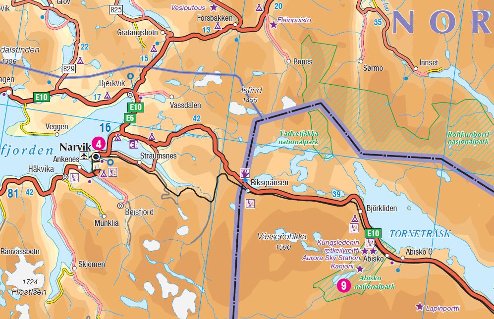 Carte touristique & guide (en anglais) - Finlande Nord | Karttakeskus carte pliée Karttakeskus 