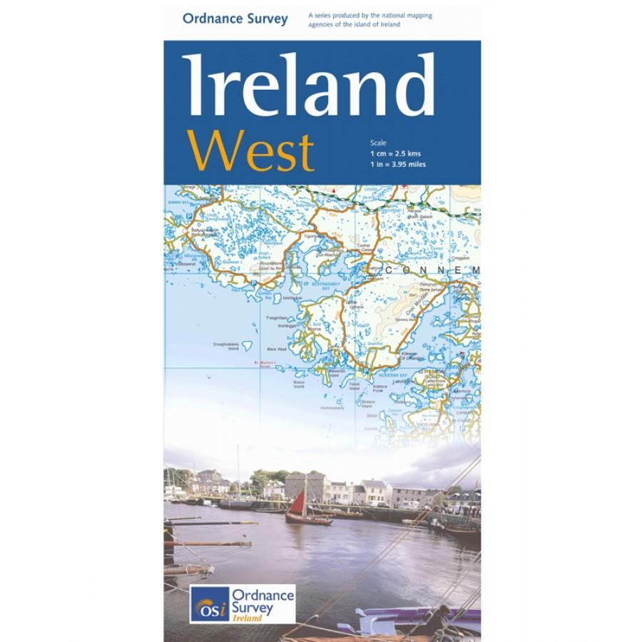 Carte touristique - Irlande Ouest | Ordnance Survey carte pliée Ordnance Survey 