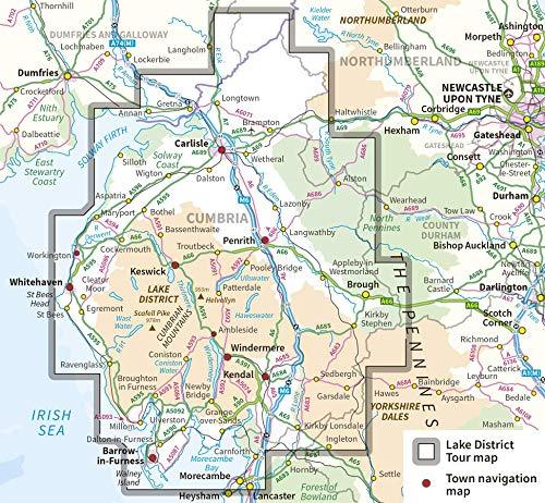 Carte touristique - Lake District, Cumbria - Tour 3 | Ordnance Survey carte pliée Ordnance Survey 