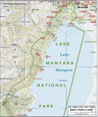 Carte touristique - Lake Manyara & Parc national de Tarangire (Tanzanie) | Harms Verlag carte pliée Harms Verlag 