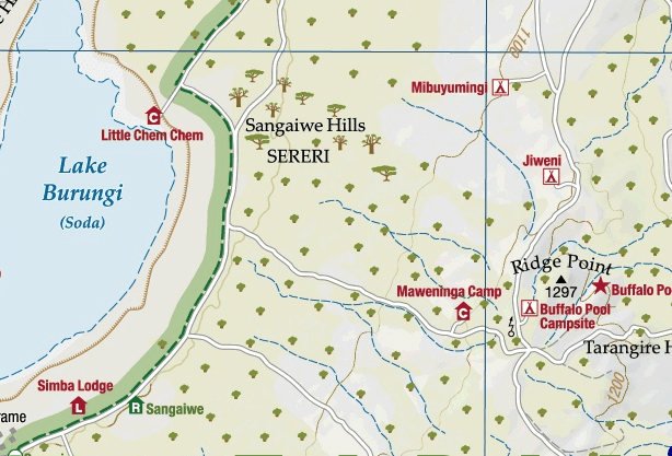 Carte touristique - Lake Manyara & Parc national de Tarangire (Tanzanie) | Harms Verlag carte pliée Harms Verlag 