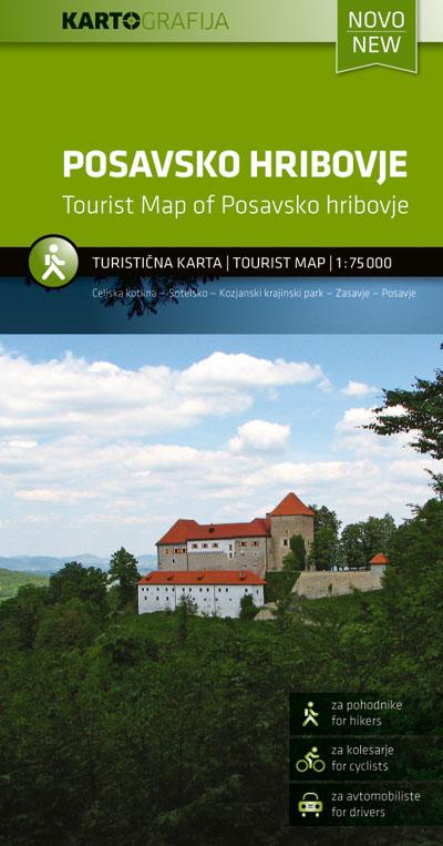Carte touristique - Posavsko hribovje (Slovénie) | Kartografija carte pliée Kartografija 
